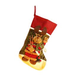 Large Creative Children Christmas Stockings Gift Bag- Lovely Santa Claus