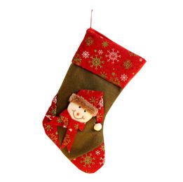 2016 New Style Children's Christmas Stocking Lovely Beautiful Gift Bag, Snowman