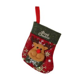 Set of 2 Creative Lovely Christmas Stocking Sock Christmas Gift Bag- Elk Pattern