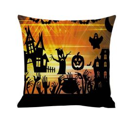 Halloween Pillow Cover, Throw Pillow Cover Cushion Case Sofa Couch, M2