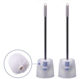 2 Packs Bathroom Cleaning Dirt Brushes Durable Toilet Brushes(Beige+Pink)