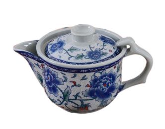 Chinese Teapot Kung Fu Teapot 165ml Ceramic Fine Porcelain Art Small Teapot, B