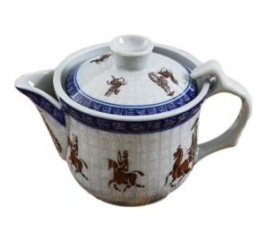 Chinese Teapot Kung Fu Teapot 165ml Ceramic Fine Porcelain Art Small Teapot, C