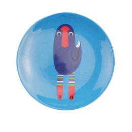 Kids Fashion Creative Plate Break-resistant Melamine Animals Dishes ( Blue Bird