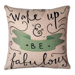 Cushion Square Decorative Cotton Linen /Comfortable Throw Pillow 18" X 18" /Sofa Home Decor Features