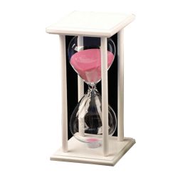 Creative Hourglass Sand Timer 45 Minute,white frame,pink