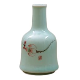 Green Porcelain Vase Hydroponic Home Decor Exotic