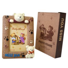 Creative Lovely Cartoon Bear Table-top Picture/Photo Frames 6*4.5" Brown