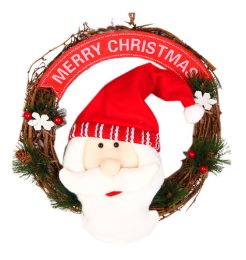 Christmas Wreath/Christmas Garlands/Wall Decor 12''Dia (Santa Claus)