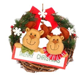 Christmas Wreath/Christmas Garlands/Wall Decor 12''Dia (Christmas Deer)