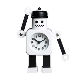 Cartoon Robot-Shaped Alarm Clock For Kids Creative Clock Student's Great Gift
