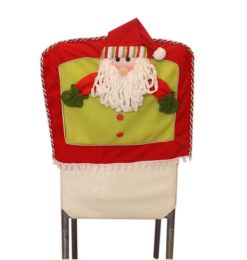 Decorative Chair Slipcover/Lovely Santa Claus Chair Covering, Multicolor