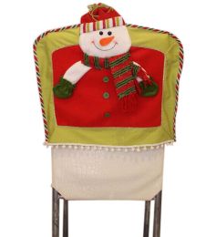 Decorative Chair Slipcover/Lovely Snow Man Chair Covering, Multicolor
