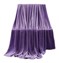 Solid Home Soft Warm Throw Comfort Blanket,Light Purple,59.1x78.7x1 inches #30