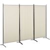HOMCOM 6' 3-Panel Room Divider, Privacy Screen, Folding, Beige, Indoor Use