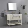 32x24 Inch LED Backlit Bathroom Mirror with Metal Frame, Wall Mounted Vanity Mirror with Smart Touch Button, Anti-Fog, Memory Function, 3 Colors