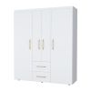 White All-In-One 2-Door Armoire