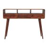 Artisan Furniture Solid Wood Triple Curved Chestnut Console Table