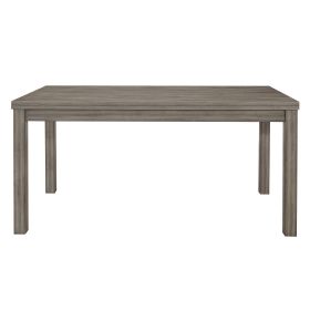 Weathered Gray Finish Rustic Style Dining Table Melamine Top 1pc Transitional Framing Wooden Furniture