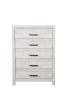 Modern Style 5-Drawer Chest Made with Wood in Gray