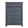 Bridgevine Home Americana Chest, No Assembly Required, Corduroy Blue Finish