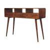 Artisan Furniture Solid Wood Triple Curved Chestnut Console Table