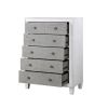 Katia Rustic Gray & Weathered White Finish Chest