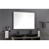 48x36 Inch LED Backlit Bathroom Mirror with Metal Frame, Wall Mounted Vanity Mirror with Smart Touch Button, Anti-Fog, Memory Function, 3 Colors
