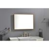 32x24 Inch LED Backlit Bathroom Mirror with Metal Frame, Wall Mounted Vanity Mirror with Smart Touch Button, Anti-Fog, Memory Function, 3 Colors