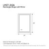 24"x36" LED Bathroom Mirror, Front-Lit and Back-Lit,3 Color Tem Adjustable, Brightness Memory, Anti-fog LED Vanity Mirror[Unable to ship on weekends]