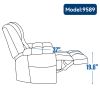 Dual Motor Heat Massage Infinite Position Up to 350 LBS Electric Power Lift Recliners with Power-Remote, Medium-firm and Heavy Duty, Red