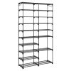FCH double row 10 layers non-woven shoe rack iron pipe + PP pad + plastic 85.7*29.8*158cm black