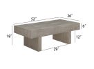 1pc Contemporary Style Brown Gray Coffee Table Rectangular Table Top Wooden Living Room Furniture