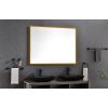 48x36 Inch LED Backlit Bathroom Mirror with Metal Frame, Wall Mounted Vanity Mirror with Smart Touch Button, Anti-Fog, Memory Function, 3 Colors