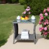 Outdoor patio Furniture 1 Coffee Table with clear tempered glass
