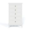 5 Drawer Dresser for Bedroom, Modern Storage Closet Cabinet Organizerwith Solid Wood Legs and Painted Finish-White