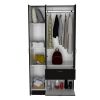Armoire Cobra, Bedroom, Black / White