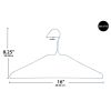 (6 pack) Drip Dry Wire Clothing Hangers, 10 Pack, Adult, White, Plastic Coated