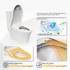 Smart Bidet Toilet Seat with Side Knob Adjustable Heated Seat with Water Temperature and Pressure Adjustment Portable Bidet with Automatic Nozzle Clea