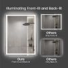 48"x36" LED Bathroom Mirror, Front-Lit and Back-Lit, 3 Color Tem Adjustable, Brightness Memory, Anti-fog LED Vanity Mirror[Unable to ship on weekends]