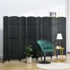 HOMCOM Folding Room Divider Screen 8 Panel 5.6 Ft Tall Privacy Screen Freestanding Room Partition for Home Office Black