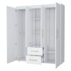 White All-In-One 2-Door Armoire