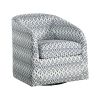 Modern Living Room Furniture 1pc Beautiful Swivel Chair Cushion Seat Fully Upholstered Solid Wood Frame Metal Base