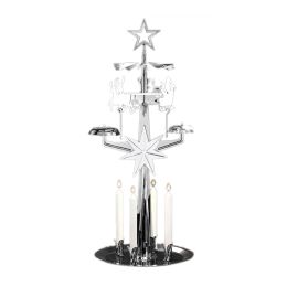Swedish Design Nickel Christmas Chime with Candles - 11.75"H x 5.5"W x 4.75"D