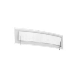 Dainolite V038-2W-SC 2 Light Bathroom Vanity Fixture with Frosted Linen Glass and Satin Chrome Finish