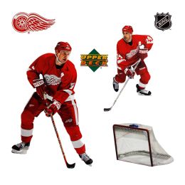 10 NHL Detroit Redwings Hockey Players Wall Sticker Sets