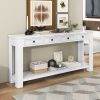 Console Table/Sofa Table with Storage Drawers and Bottom Shelf for Entryway Hallway