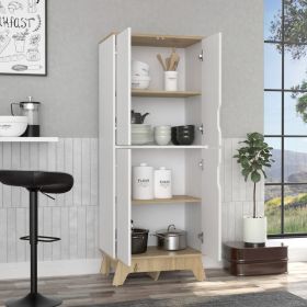 Yuma 150" Wall Cabinet, Two Close Cabinets, Two Open Shelves (Color: as Pic)
