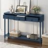 Console Table Sofa Table with Drawers for Entryway with Projecting Drawers and Long Shelf